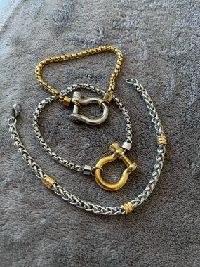 3 two tone bracelet bundle